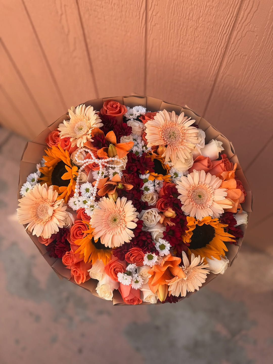 Fall mixed flower arrangement